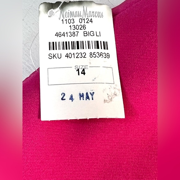 Halston ADRINA DRESS IN STRETCH CREPE, Color Magenta, Size 14 - Picture 9 of 9